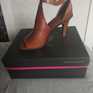 Vince Camuto Brown Leather Women's Heels
